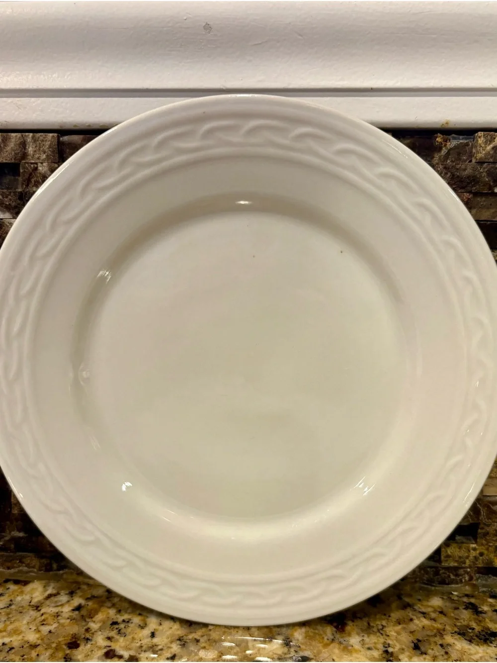 Gala Salad Plate By Block~ Set of 6 Braided Scroll Border 7.75 inches
